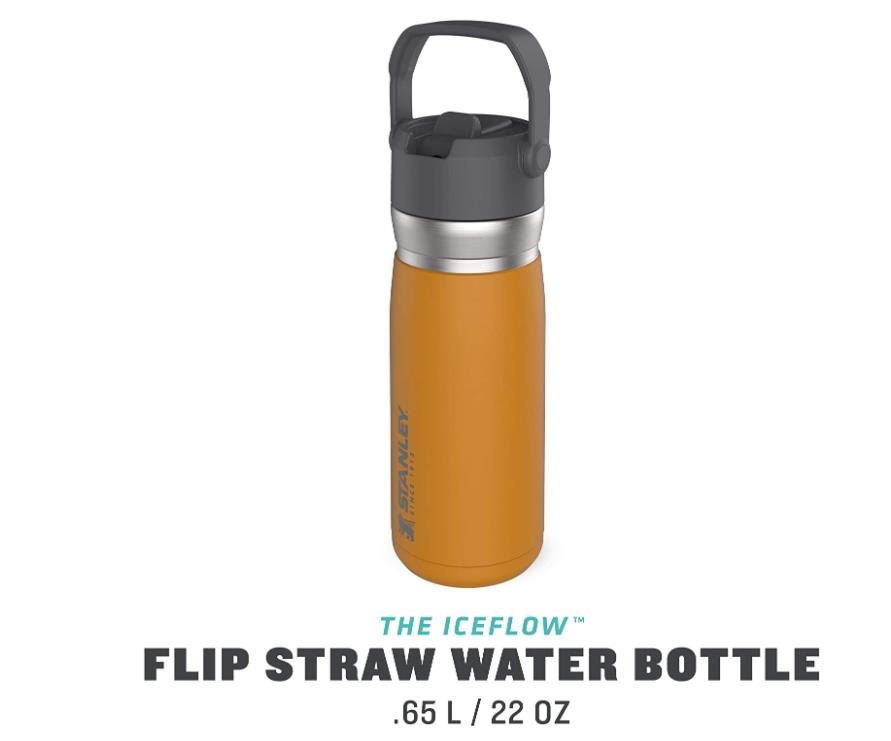 THE ICEFLOW FLİP STRAW WATTER BOTTLE 0,65 L - SARI