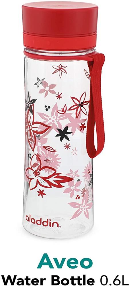 AVEO WATER BOTTLE - 0.6L SU ŞİŞESİ - RED WİTH PRİNT