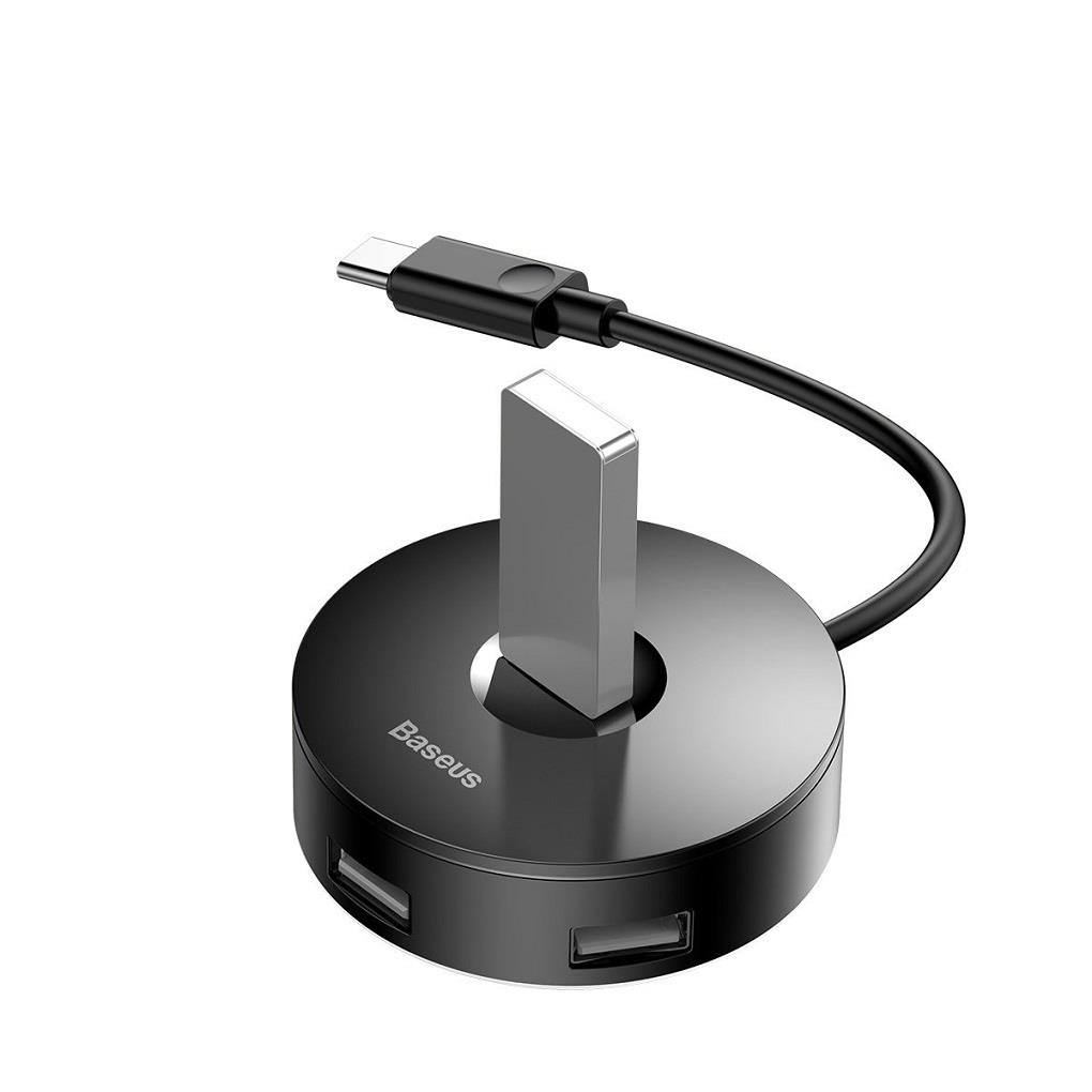 BASEUS ROUND BOX HUB ADAPTÖR SİYAH （TYPE-C TO USB3.0*1+USB2.0*3）BLACK CAHUB-G01
