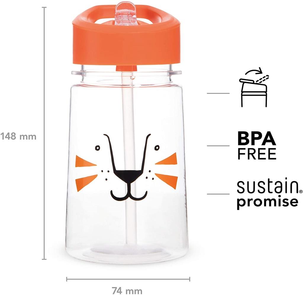  TURUNCU SU MATARASI - 0.43L ZOO FLİP WATER BOTTLE 