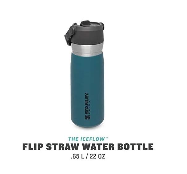 THE ICEFLOW FLİP STRAW WATTER BOTTLE 0,65 L - MAVİ