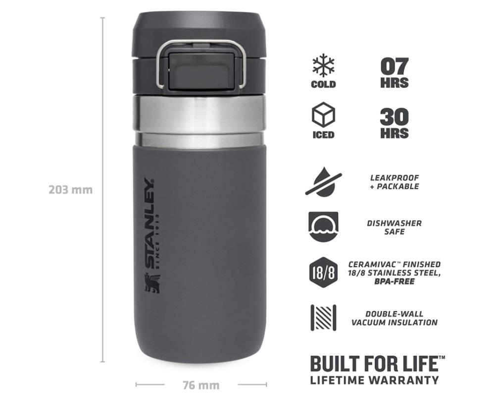 THE QUİCK FLİP WATER BOTTLE 0,47 L - FÜME