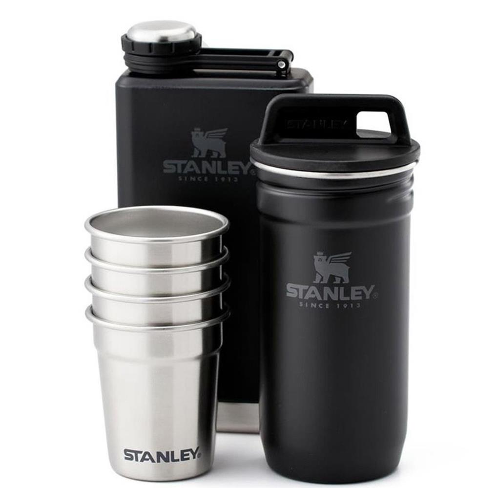 STANLEY ADVENTURE SHOT SET + FLASK (HEDİYE SETİ) - SİYAH