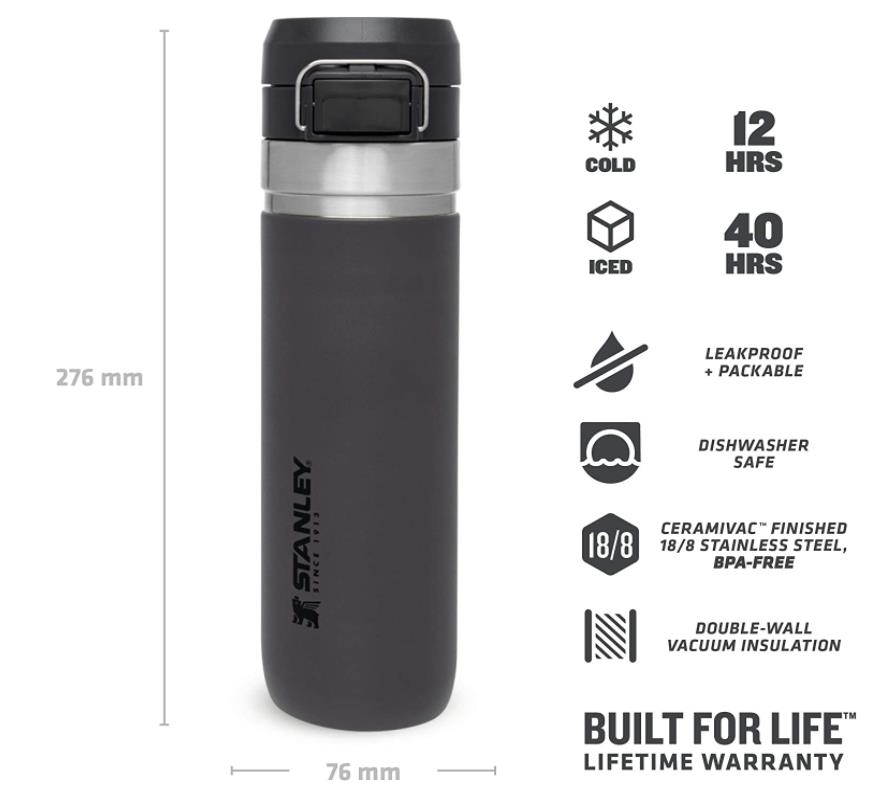 THE QUİCK FLİP WATER BOTTLE 0,70 L - KÖMÜR